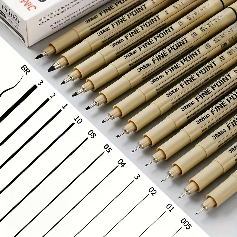 Drawing Pen Fine Liner, best Sketching Pens for Arts & Craft Students Pigment Liner Pigma Micron Drawing Pens