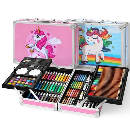 Colouring Kit Kids Art Set Stylish Artists Sketching & Painting Provides Sketch Coloring, Drawing, Painting